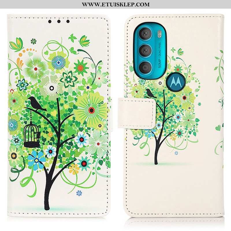 Etui Folio do Moto G71 5G Kwitnące Drzewo